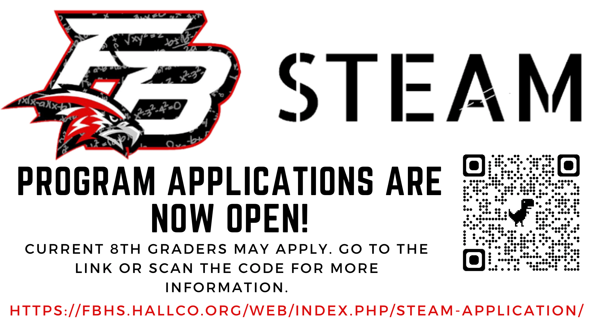 STEAM Program Applications are now open